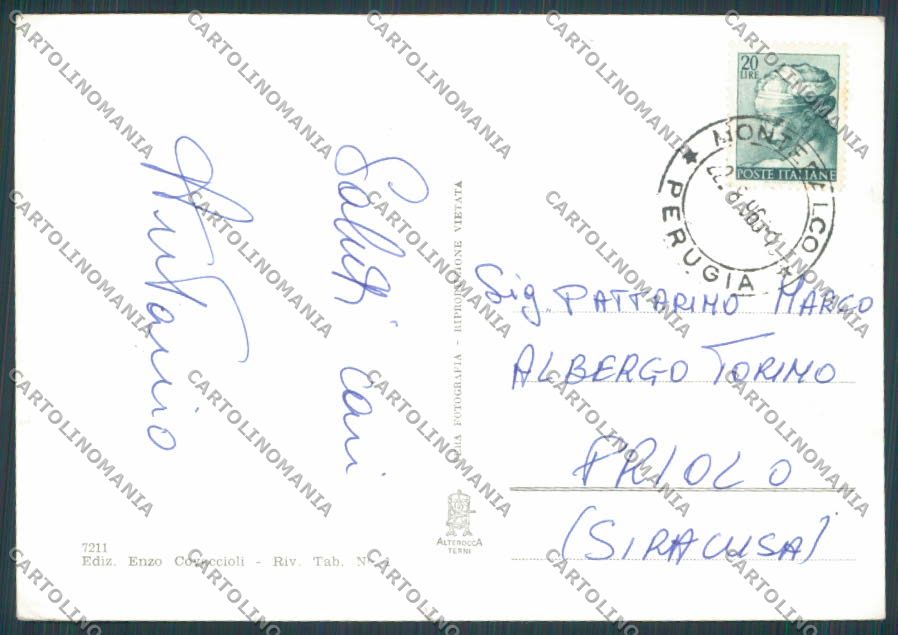Perugia Montefalco Vedutine STRAPPINO foto FG cartolina BB9061 – retro