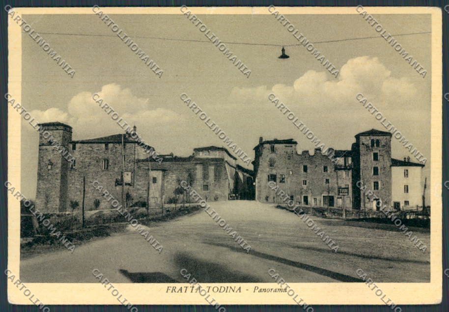 Perugia Fratta Todina Panorama STRAPPINO PIEGHINE FG cartolina BB9094 – fronte