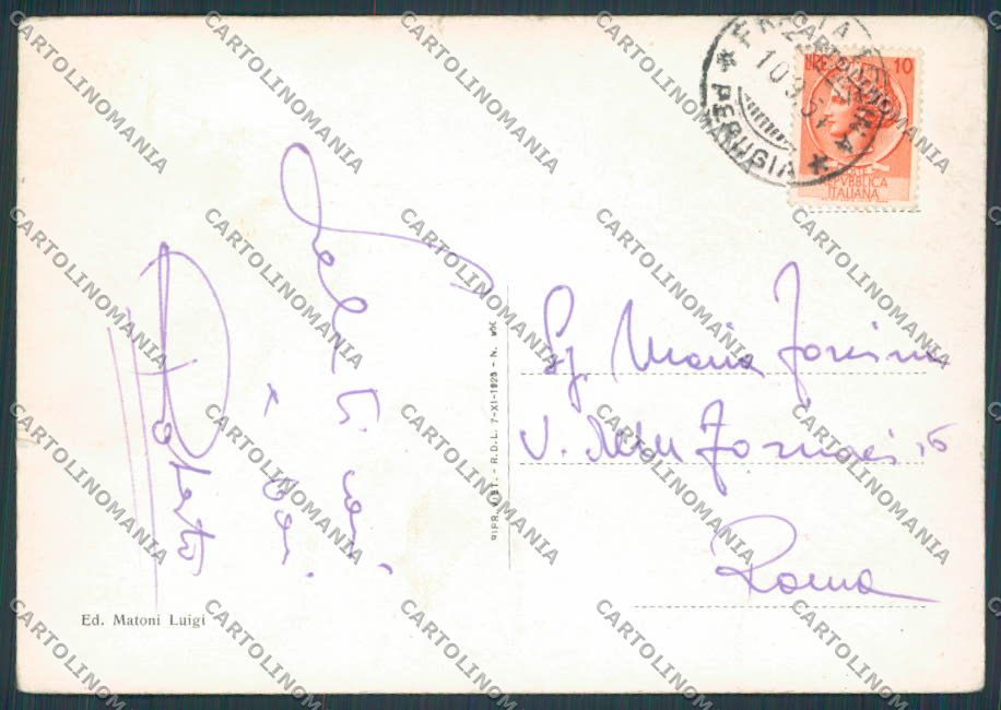 Perugia Fratta Todina Panorama STRAPPINO PIEGHINE FG cartolina BB9094 – retro