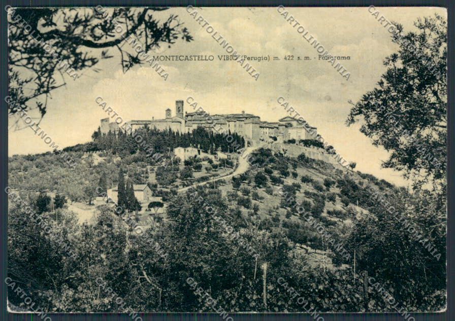 Perugia Montecastello Vibio Panorama FG cartolina BB9096 – fronte