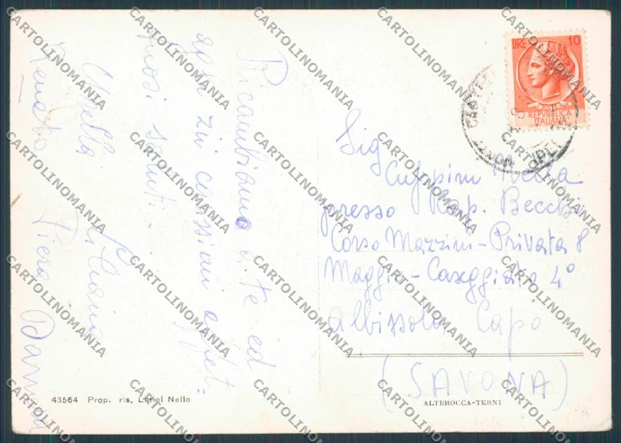 Perugia Montecastello Vibio Panorama FG cartolina BB9096 – retro