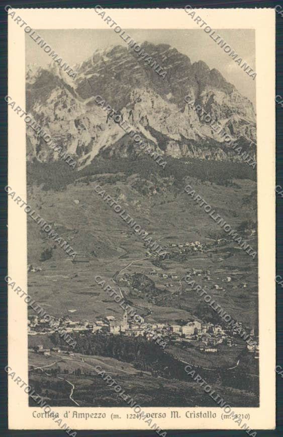 Belluno Cortina Panorama PIEGHINA cartolina BB9103 – fronte