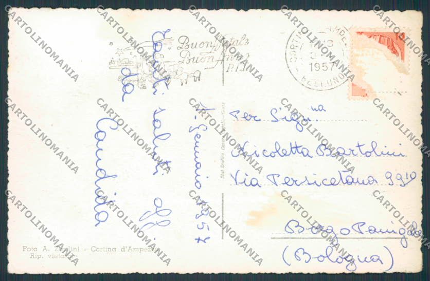 Belluno Cortina Panorama cartolina BB9115 – retro