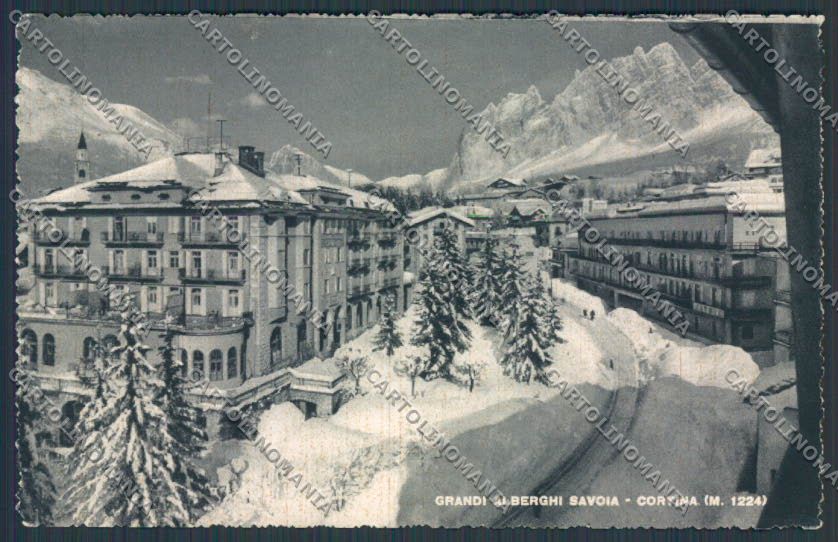 Belluno Cortina Grandi Alberghi Savoia cartolina BB9121 – fronte
