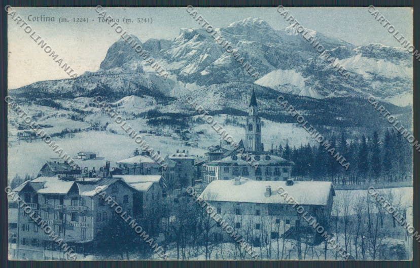 Belluno Cortina Panorama PIEGHINA cartolina BB9130 – fronte