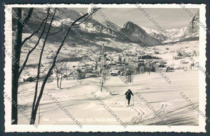 Belluno Cortina sci Panorama foto cartolina BB9141 – fronte