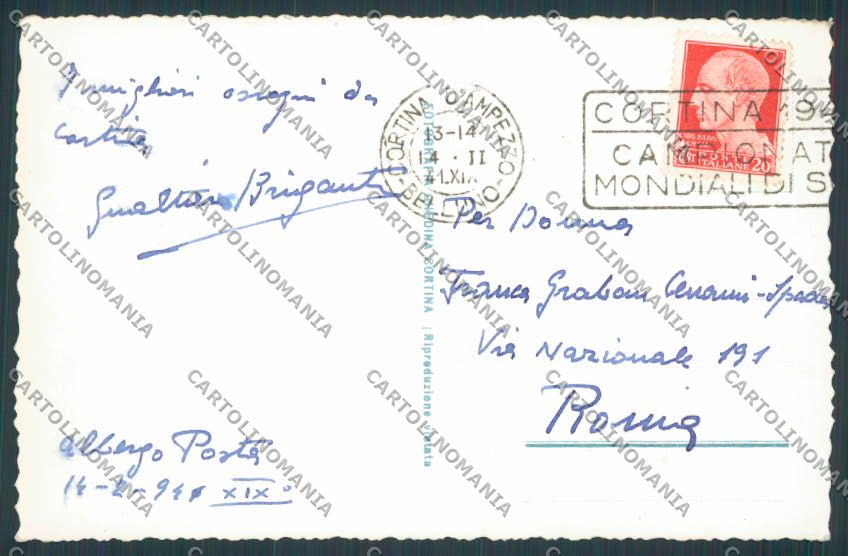 Belluno Cortina sci Panorama foto cartolina BB9141 – retro