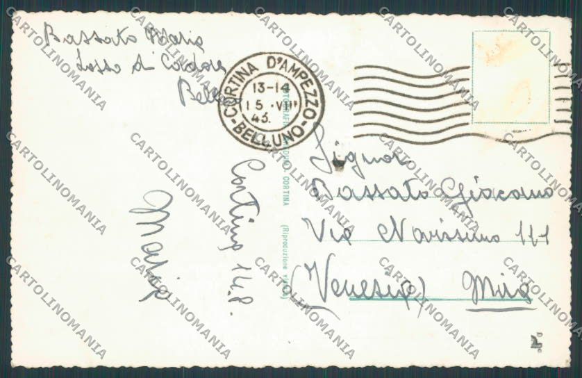 Belluno Cortina Panorama foto cartolina BB9142 – retro