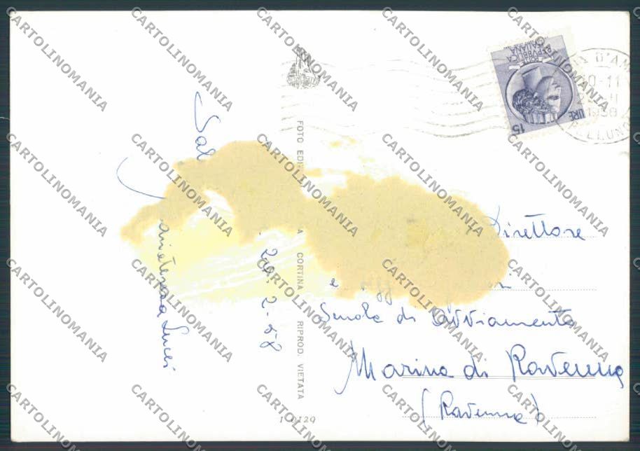 Belluno Cortina PIEGHE COLLA foto FG cartolina BB9144 – retro