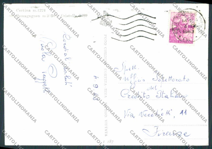 Belluno Cortina Panorama foto FG cartolina BB9148 – retro
