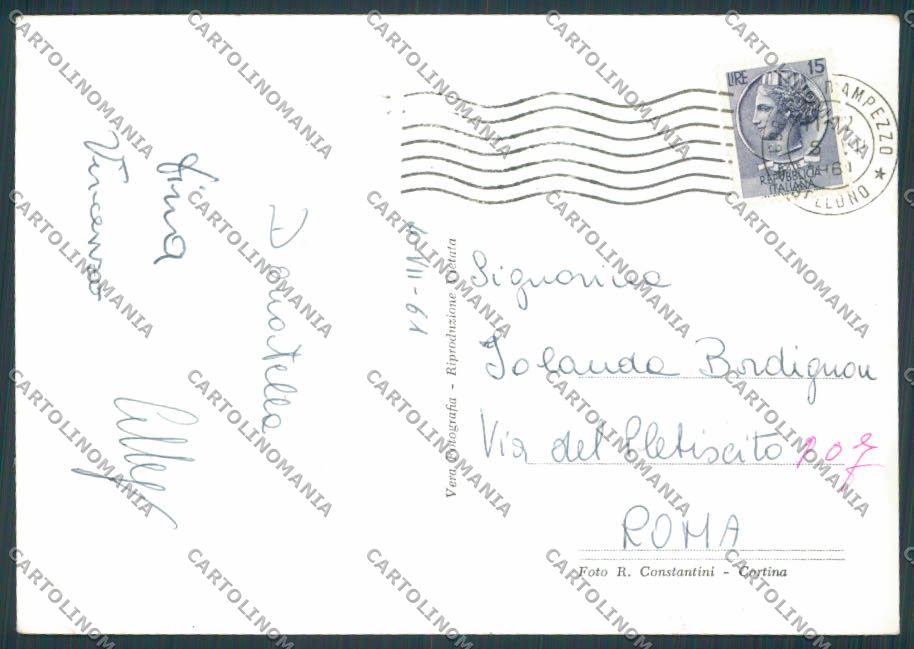 Belluno Cortina Panorama foto FG cartolina BB9149 – retro