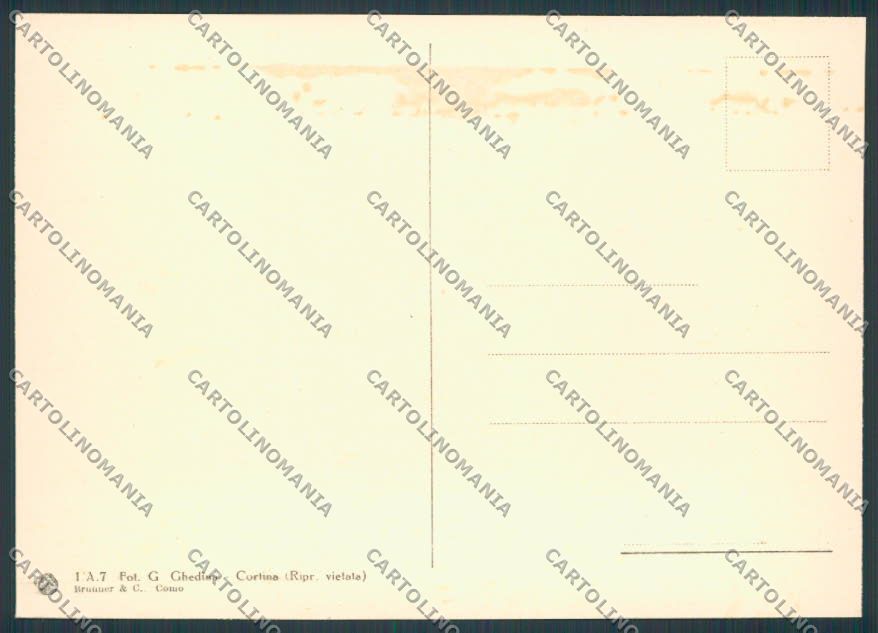 Belluno Cortina Panorama Ghedina ABRASA FG cartolina BB9158 – retro