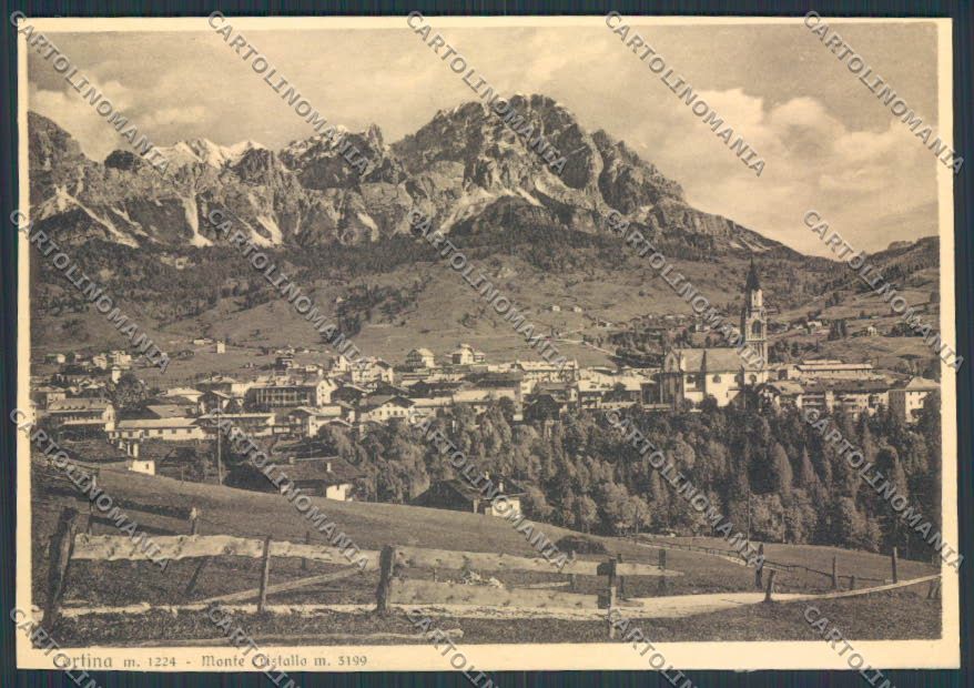 Belluno Cortina Panorama Ghedina RIFILATA FG cartolina BB9165 – fronte