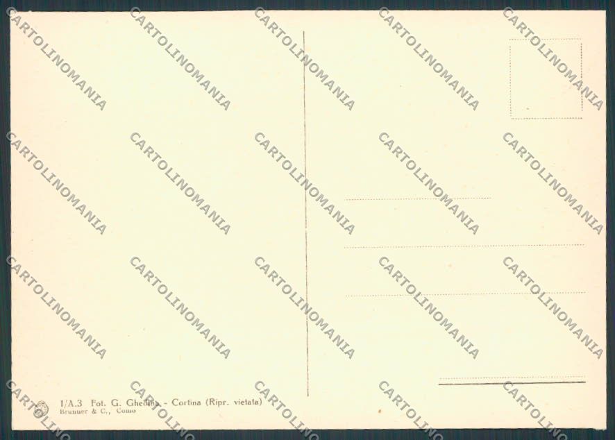 Belluno Cortina Panorama Ghedina RIFILATA FG cartolina BB9166 – retro