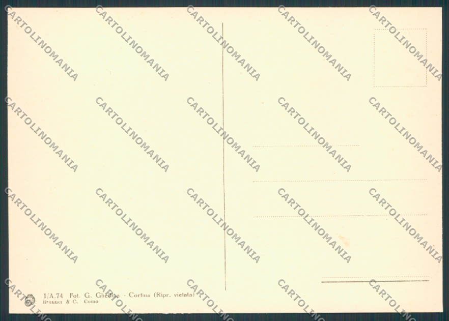 Belluno Cortina Panorama Ghedina RIFILATA FG cartolina BB9167 – retro