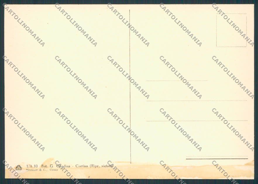 Belluno Cortina Panorama Ghedina RIFILATA FG cartolina BB9168 – retro