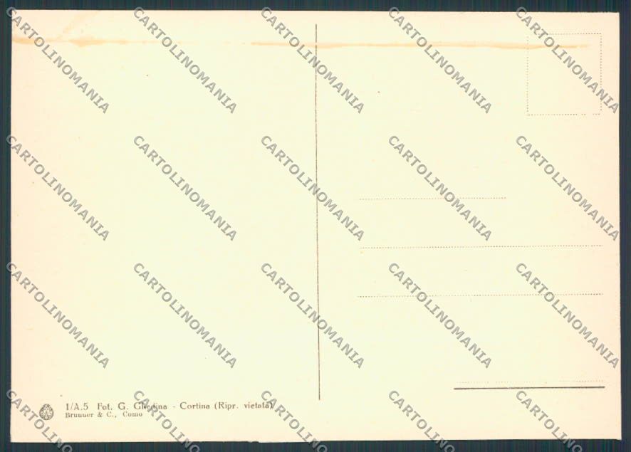 Belluno Cortina Panorama Ghedina RIFILATA FG cartolina BB9169 – retro