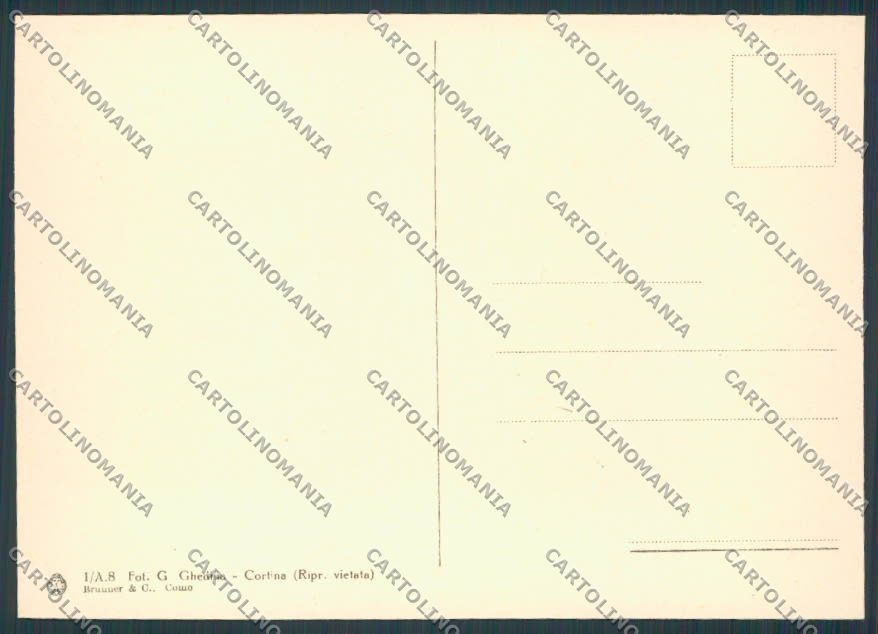 Belluno Cortina Panorama Ghedina RIFILATA FG cartolina BB9170 – retro