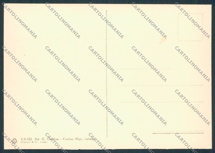 Belluno Cortina Panorama Ghedina RIFILATA FG cartolina BB9171 – retro