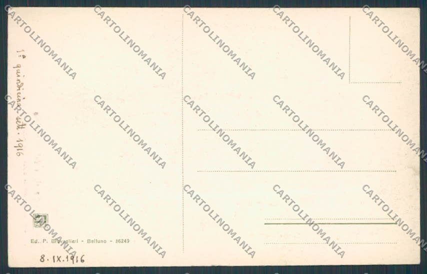 Belluno Città Municipio cartolina BB9177 – retro