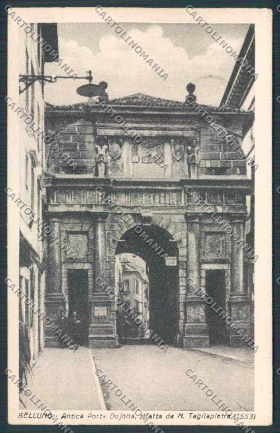 Belluno Città Porta Dojona cartolina BB9182 – fronte