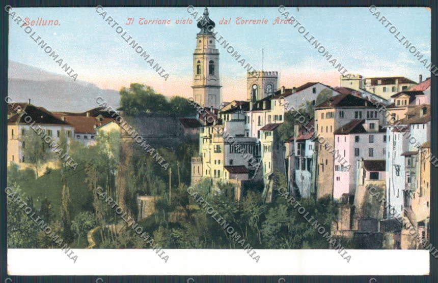 Belluno Città Torrione cartolina BB9184 – fronte