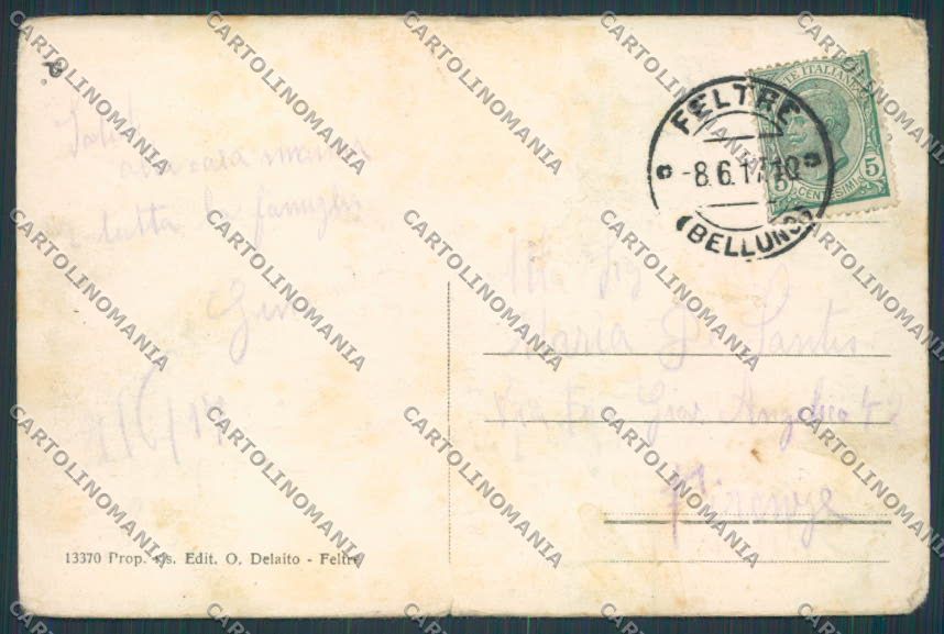 Belluno Feltre Panorama cartolina BB9210 – retro