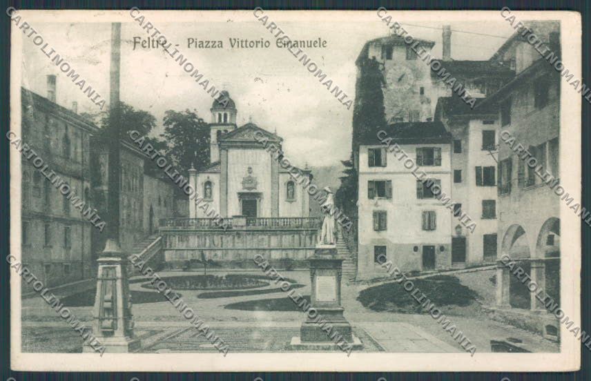 Belluno Feltre Piazza Vittorio Emanuele cartolina BB9213 – fronte