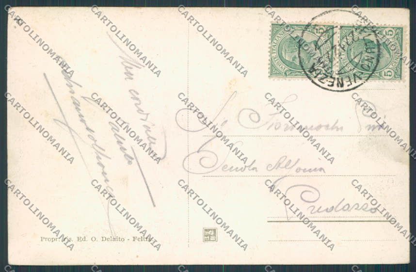 Belluno Feltre Piazza Vittorio Emanuele cartolina BB9213 – retro