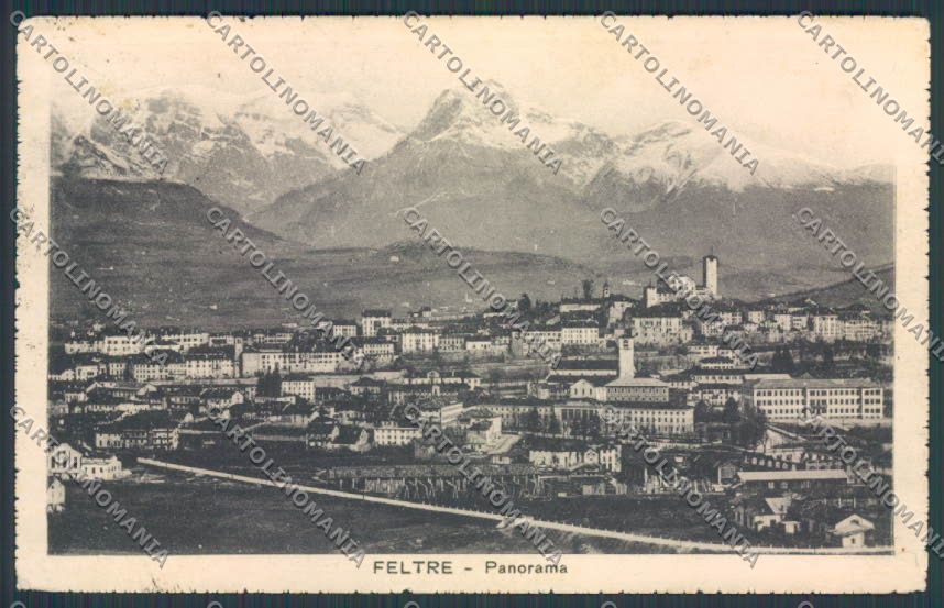 Belluno Feltre Panorama ABRASA cartolina BB9222 – fronte