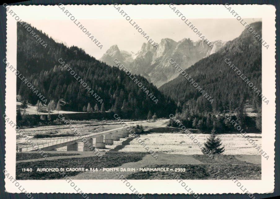 Belluno Auronzo Cadore Ponte da Rin foto FG cartolina BB9240 – fronte