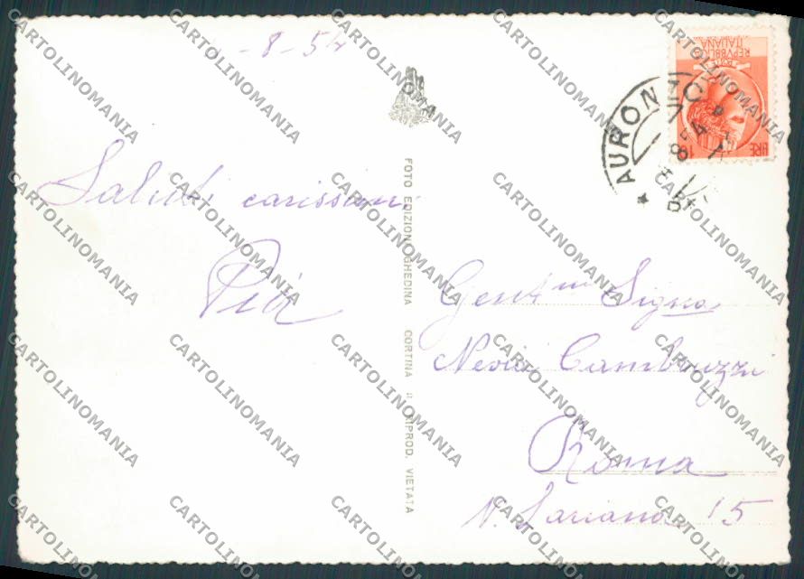 Belluno Auronzo Panorama foto FG cartolina BB9243 – retro