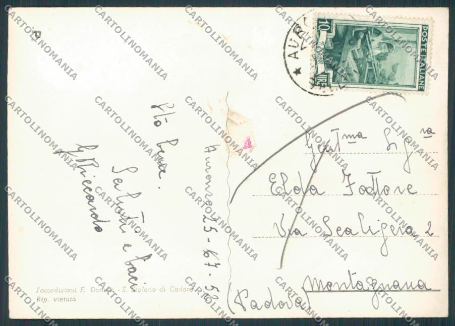 Belluno Auronzo Panorama foto FG cartolina BB9248 – retro