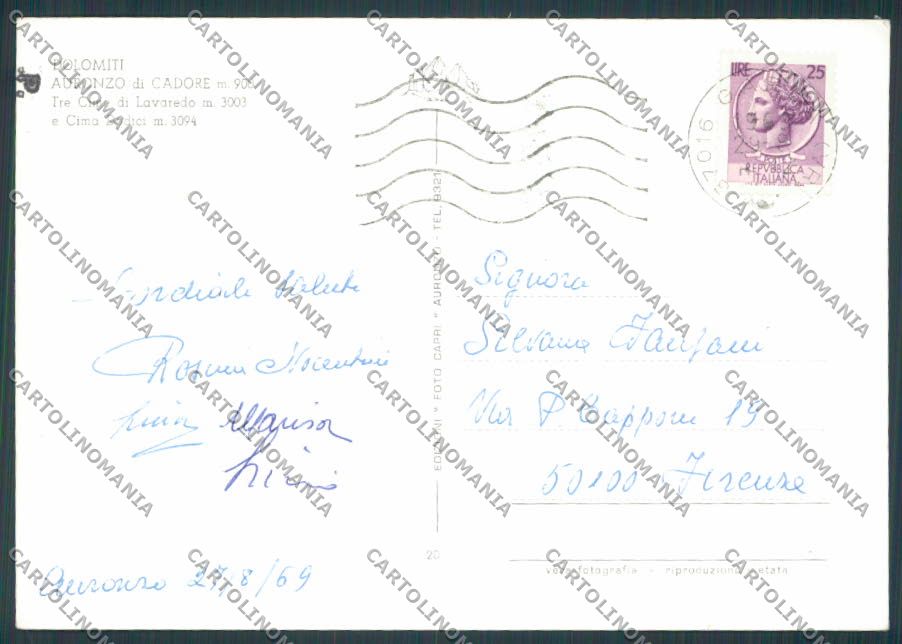 Belluno Auronzo Panorama foto FG cartolina BB9250 – retro