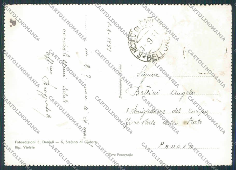 Belluno Auronzo Panorama foto FG cartolina BB9251 – retro