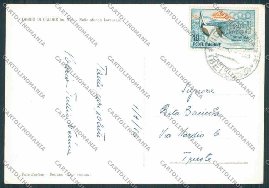 Belluno Laggio di Cadore Panorama foto FG cartolina BB9258 – retro