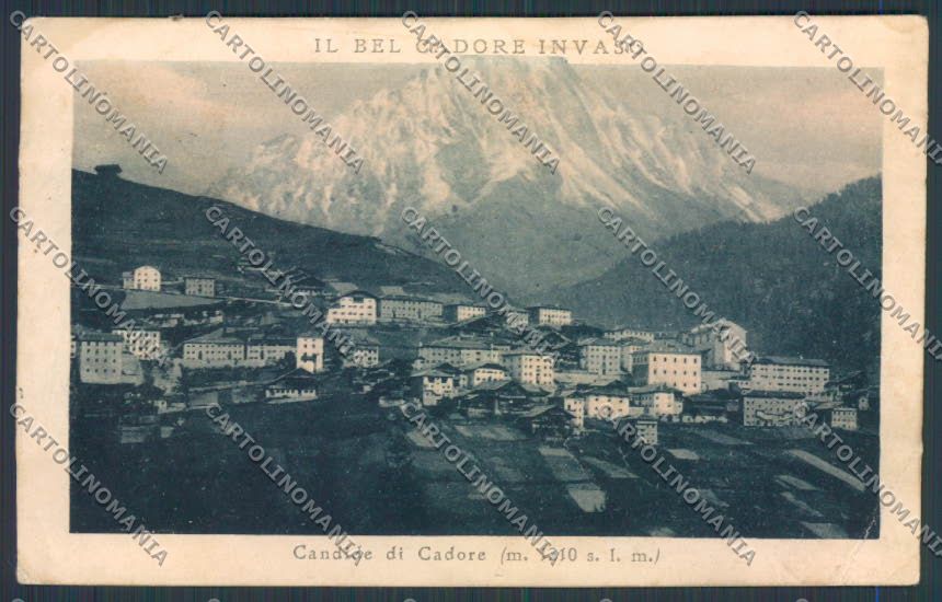 Belluno Candide di Cadore Invaso PIEGA cartolina BB9276 – fronte