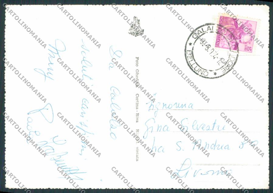 Belluno Calalzo Tudaio PIEGHINE COLLA foto FG cartolina BB9298 – retro
