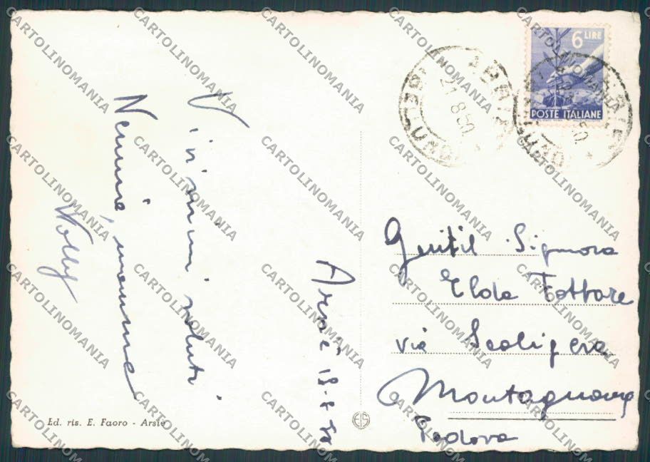 Belluno Arsiè Col Perer Strada Altopiano FG cartolina BB9299 – retro