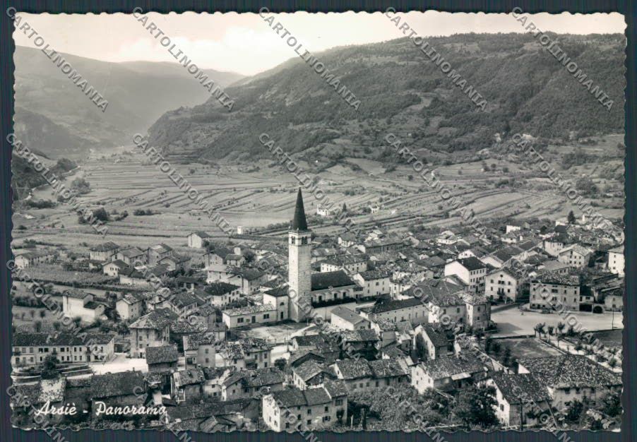 Belluno Arsiè Panorama foto PIEGHINA FG cartolina BB9300 – fronte