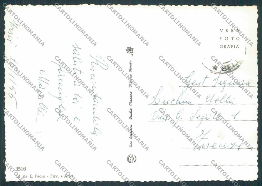 Belluno Arsiè Panorama foto PIEGHINA FG cartolina BB9300 – retro