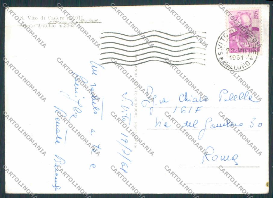 Belluno San Vito di Cadore Panorama foto FG cartolina BB9307 – retro