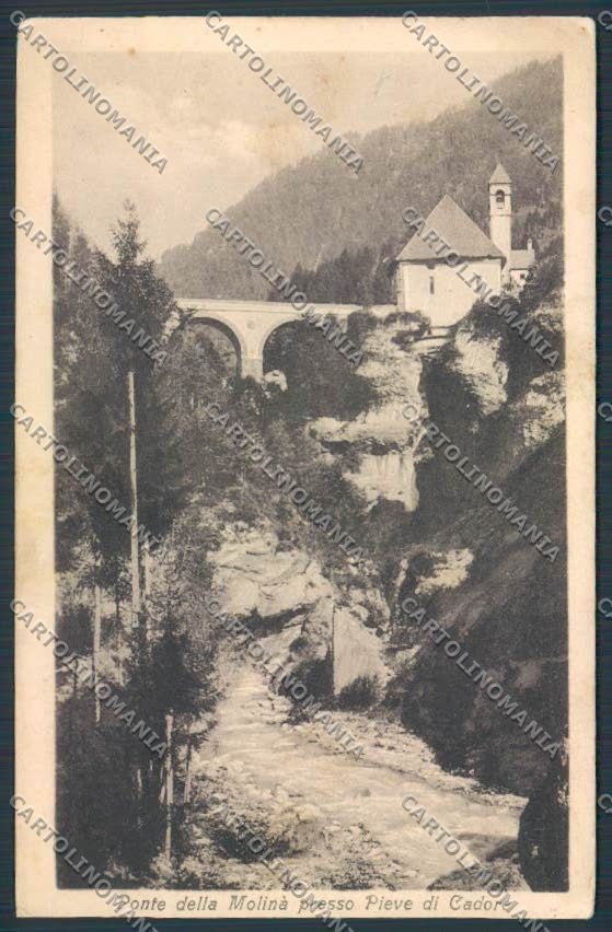 Belluno Pieve Ponte della Molina cartolina BB9312 – fronte