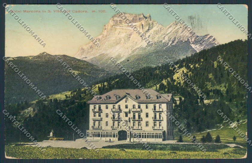 Belluno San Vito Hotel Marcora cartolina BB9318 – fronte