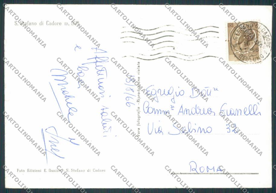 Belluno Santo Stefano di Cadore Panorama foto FG cartolina BB9319 – retro