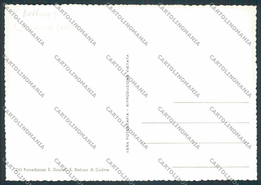 Belluno Santo Stefano di Cadore Vallata del Comelico foto FG cartolina BB9321 – retro