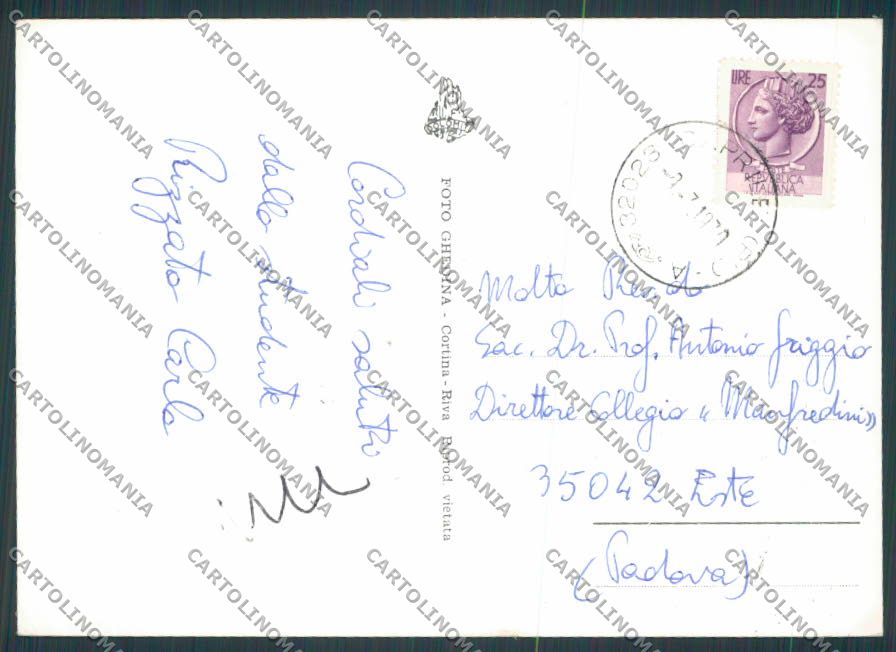 Belluno Caprile foto FG cartolina BB9340 – retro