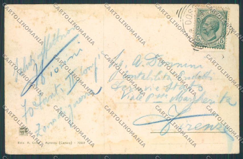 Belluno Padola MACCHIE cartolina BB9351 – retro