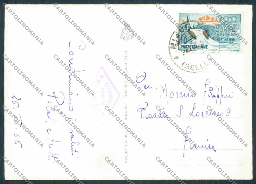 Belluno Misurina Lago di foto FG cartolina BB9355 – retro
