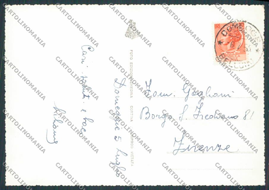 Belluno Domegge Vedutine foto FG cartolina BB9362 – retro